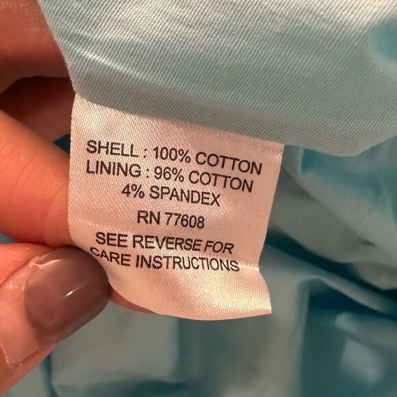 J. Peterman Dress Midi Size 12 Blue Floral Embroidered Vintage Gatsby Style - Picture 13 of 13